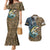Personalized Walleye Splash Couples Matching Mermaid Dress and Hawaiian Shirt Camo Reeds and Night Forest Fishing Theme - Wonder Print Shop
