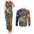 Personalized Walleye Splash Couples Matching Tank Maxi Dress and Long Sleeve Button Shirt Camo Reeds and Night Forest Fishing Theme - Wonder Print Shop