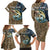 Personalized Walleye Splash Family Matching Long Sleeve Bodycon Dress and Hawaiian Shirt Camo Reeds and Night Forest Fishing Theme - Wonder Print Shop