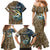 Personalized Walleye Splash Family Matching Mermaid Dress and Hawaiian Shirt Camo Reeds and Night Forest Fishing Theme - Wonder Print Shop