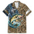 Personalized Walleye Splash Family Matching Mermaid Dress and Hawaiian Shirt Camo Reeds and Night Forest Fishing Theme - Wonder Print Shop
