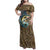 Personalized Walleye Splash Family Matching Off Shoulder Maxi Dress and Hawaiian Shirt Camo Reeds and Night Forest Fishing Theme - Wonder Print Shop