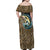 Personalized Walleye Splash Family Matching Off Shoulder Maxi Dress and Hawaiian Shirt Camo Reeds and Night Forest Fishing Theme - Wonder Print Shop