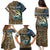 Personalized Walleye Splash Family Matching Puletasi and Hawaiian Shirt Camo Reeds and Night Forest Fishing Theme - Wonder Print Shop