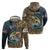 Personalized Walleye Splash Hoodie Camo Reeds and Night Forest Fishing Theme - Wonder Print Shop