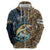 Personalized Walleye Splash Hoodie Camo Reeds and Night Forest Fishing Theme - Wonder Print Shop