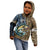 Personalized Walleye Splash Kid Hoodie Camo Reeds and Night Forest Fishing Theme - Wonder Print Shop