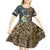 Personalized Walleye Splash Kid Short Sleeve Dress Camo Reeds and Night Forest Fishing Theme - Wonder Print Shop