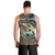 Personalized Walleye Splash Men Tank Top Camo Reeds and Night Forest Fishing Theme - Wonder Print Shop