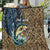 Personalized Walleye Splash Quilt Camo Reeds and Night Forest Fishing Theme - Wonder Print Shop