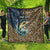 Personalized Walleye Splash Quilt Camo Reeds and Night Forest Fishing Theme - Wonder Print Shop