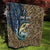 Personalized Walleye Splash Quilt Camo Reeds and Night Forest Fishing Theme - Wonder Print Shop
