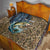 Personalized Walleye Splash Quilt Camo Reeds and Night Forest Fishing Theme - Wonder Print Shop
