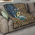 Personalized Walleye Splash Quilt Camo Reeds and Night Forest Fishing Theme - Wonder Print Shop
