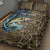 Personalized Walleye Splash Quilt Bed Set Camo Reeds and Night Forest Fishing Theme - Wonder Print Shop