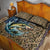 Personalized Walleye Splash Quilt Bed Set Camo Reeds and Night Forest Fishing Theme - Wonder Print Shop