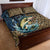Personalized Walleye Splash Quilt Bed Set Camo Reeds and Night Forest Fishing Theme - Wonder Print Shop