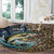 Personalized Walleye Splash Round Carpet Camo Reeds and Night Forest Fishing Theme - Wonder Print Shop