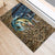 Personalized Walleye Splash Rubber Doormat Camo Reeds and Night Forest Fishing Theme - Wonder Print Shop