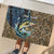 Personalized Walleye Splash Rubber Doormat Camo Reeds and Night Forest Fishing Theme - Wonder Print Shop