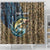 Personalized Walleye Splash Shower Curtain Camo Reeds and Night Forest Fishing Theme - Wonder Print Shop