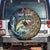 Personalized Walleye Splash Spare Tire Cover Camo Reeds and Night Forest Fishing Theme - Wonder Print Shop