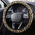 Walleye Splash Steering Wheel Cover Camo Reeds and Night Forest Fishing Theme - Wonder Print Shop
