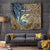 Personalized Walleye Splash Tapestry Camo Reeds and Night Forest Fishing Theme - Wonder Print Shop
