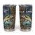 Personalized Walleye Splash Tumbler Cup Camo Reeds and Night Forest Fishing Theme - Wonder Print Shop