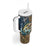 Personalized Walleye Splash Tumbler With Handle Camo Reeds and Night Forest Fishing Theme - Wonder Print Shop