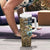Personalized Walleye Splash Tumbler With Handle Camo Reeds and Night Forest Fishing Theme - Wonder Print Shop