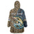 Personalized Walleye Splash Wearable Blanket Hoodie Camo Reeds and Night Forest Fishing Theme - Wonder Print Shop