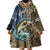 Personalized Walleye Splash Wearable Blanket Hoodie Camo Reeds and Night Forest Fishing Theme - Wonder Print Shop