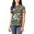 Personalized Walleye Splash Women Polo Shirt Camo Reeds and Night Forest Fishing Theme - Wonder Print Shop