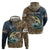 Personalized Walleye Splash Zip Hoodie Camo Reeds and Night Forest Fishing Theme - Wonder Print Shop