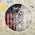 Personalized Distressed American Flag Bass Fishing Beach Blanket Hooked Fish and Rustic Vintage Theme - Wonder Print Shop