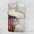 Personalized Distressed American Flag Bass Fishing Bedding Set Hooked Fish and Rustic Vintage Theme - Wonder Print Shop