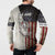 Personalized Distressed American Flag Bass Fishing Button Sweatshirt Hooked Fish and Rustic Vintage Theme - Wonder Print Shop