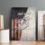 Personalized Distressed American Flag Bass Fishing Canvas Wall Art Hooked Fish and Rustic Vintage Theme - Wonder Print Shop