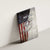 Personalized Distressed American Flag Bass Fishing Canvas Wall Art Hooked Fish and Rustic Vintage Theme - Wonder Print Shop
