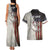 Personalized Distressed American Flag Bass Fishing Couples Matching Tank Maxi Dress and Hawaiian Shirt Hooked Fish and Rustic Vintage Theme - Wonder Print Shop