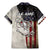 Personalized Distressed American Flag Bass Fishing Family Matching Mermaid Dress and Hawaiian Shirt Hooked Fish and Rustic Vintage Theme - Wonder Print Shop
