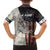 Personalized Distressed American Flag Bass Fishing Family Matching Off The Shoulder Long Sleeve Dress and Hawaiian Shirt Hooked Fish and Rustic Vintage Theme - Wonder Print Shop