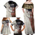 Personalized Distressed American Flag Bass Fishing Family Matching Off Shoulder Maxi Dress and Hawaiian Shirt Hooked Fish and Rustic Vintage Theme - Wonder Print Shop