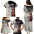 Personalized Distressed American Flag Bass Fishing Family Matching Puletasi and Hawaiian Shirt Hooked Fish and Rustic Vintage Theme - Wonder Print Shop