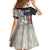 Personalized Distressed American Flag Bass Fishing Family Matching Short Sleeve Bodycon Dress and Hawaiian Shirt Hooked Fish and Rustic Vintage Theme - Wonder Print Shop