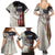 Personalized Distressed American Flag Bass Fishing Family Matching Summer Maxi Dress and Hawaiian Shirt Hooked Fish and Rustic Vintage Theme - Wonder Print Shop