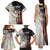 Personalized Distressed American Flag Bass Fishing Family Matching Tank Maxi Dress and Hawaiian Shirt Hooked Fish and Rustic Vintage Theme - Wonder Print Shop