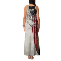 Personalized Distressed American Flag Bass Fishing Family Matching Tank Maxi Dress and Hawaiian Shirt Hooked Fish and Rustic Vintage Theme - Wonder Print Shop