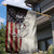 Personalized Distressed American Flag Bass Fishing Garden Flag Hooked Fish and Rustic Vintage Theme - Wonder Print Shop